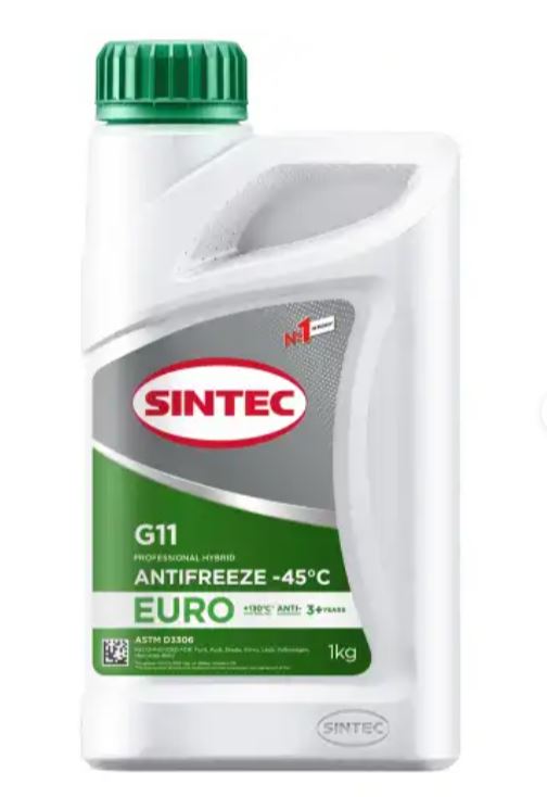 Антифриз Sintec Euro G-11 green 1кг (-45)