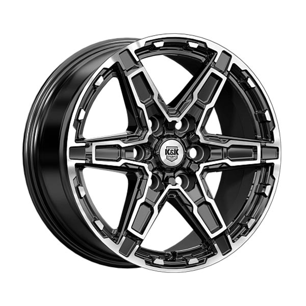 диски КиК ДИСТРИКТ 8,0xR18 6x139,7 106,1 25 алмаз_черный